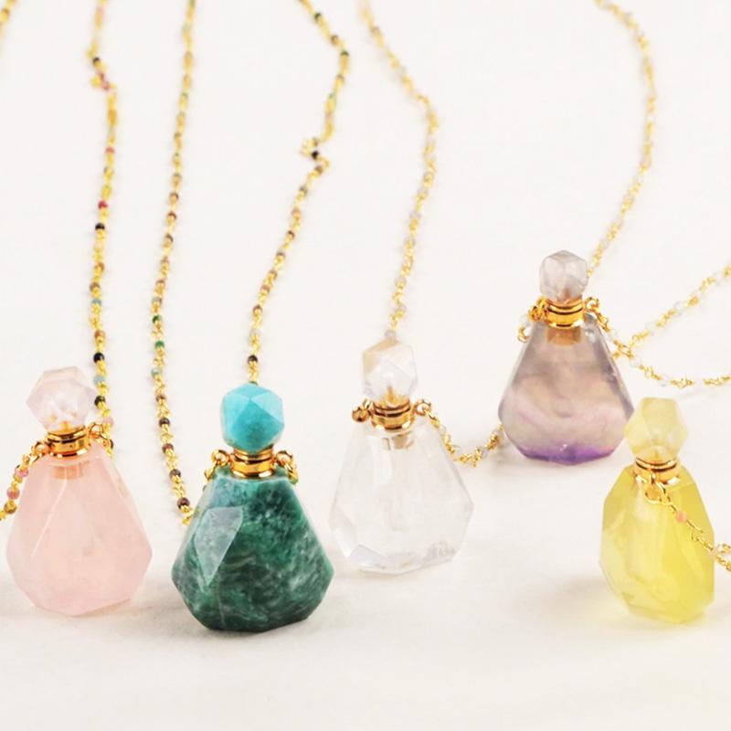 Crystal Perfume Bottle Necklaces