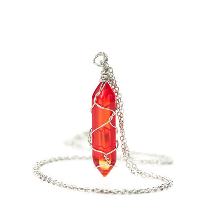 Red Carnelian Crystal Necklace