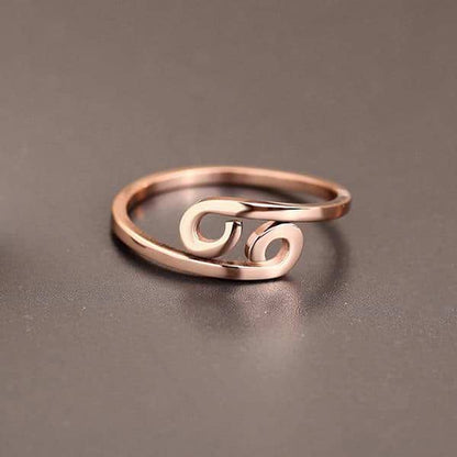 Gold Titanium Zodiac Ring