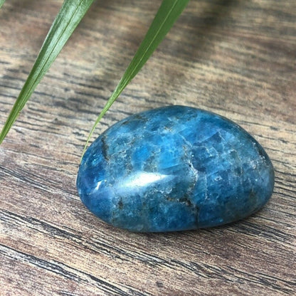 Blue Apatite Crystal Palm Stone