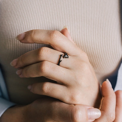 Moonstone Magical Forest Crystal Ring