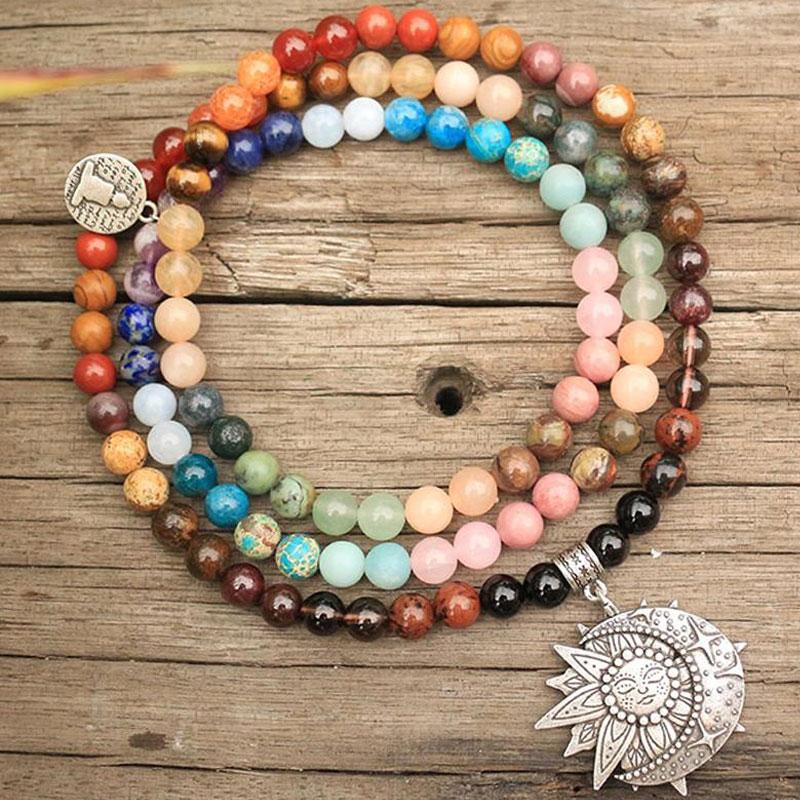 7 Chakra Gemstone Mala Bead