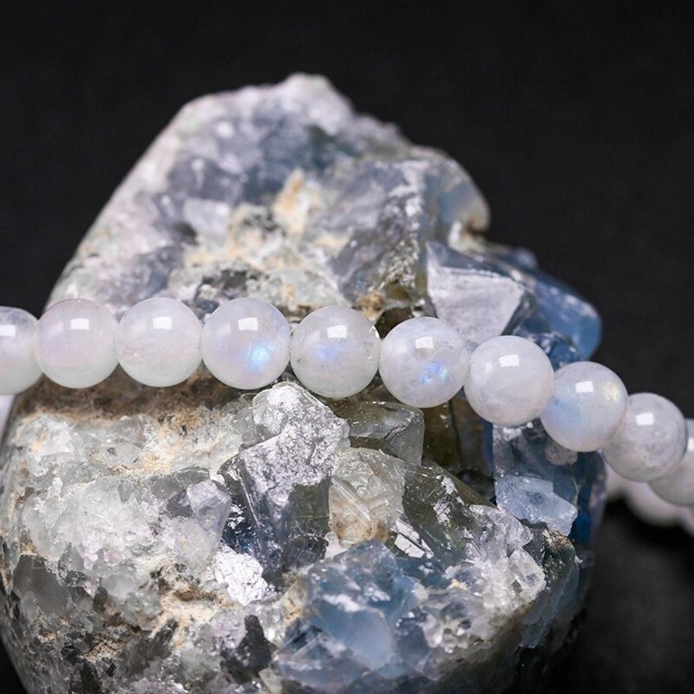 Rainbow Moonstone Bead Bracelet