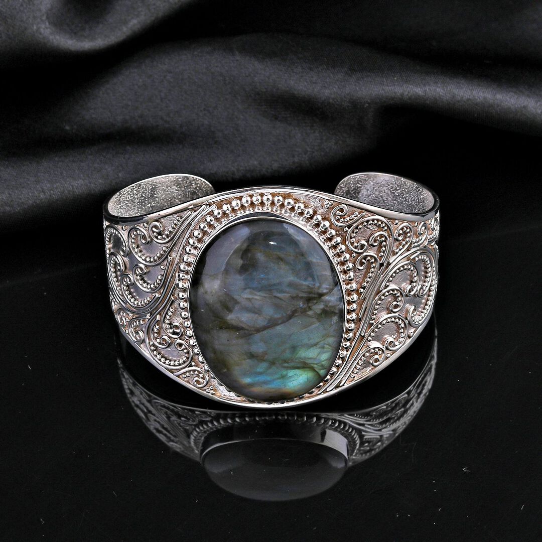 Royal Bali Labradorite Cuff - Stone of Transformation