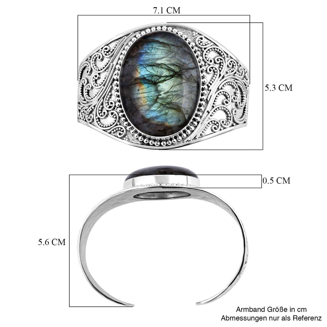 Royal Bali Labradorite Cuff - Stone of Transformation
