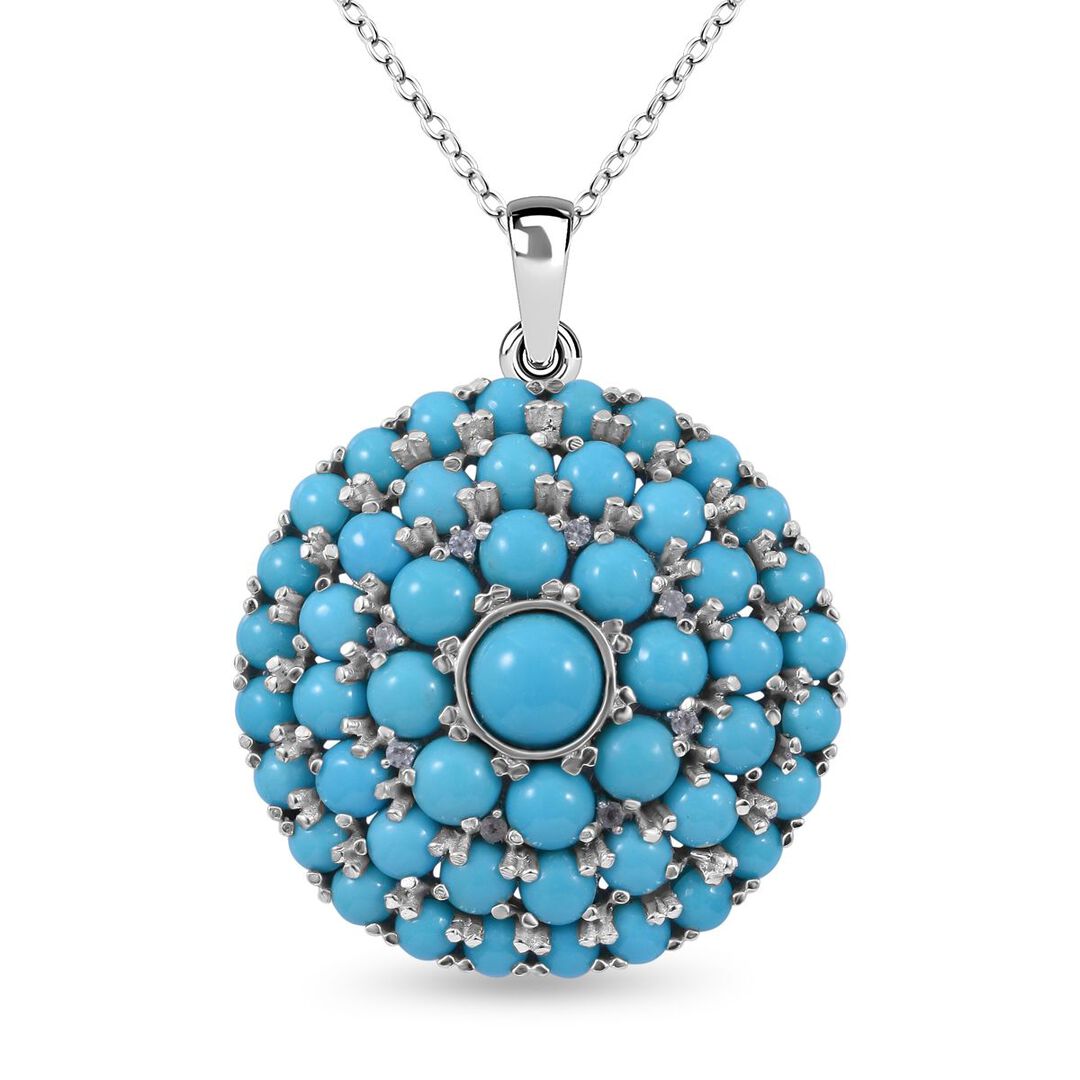 Natural Sleeping Beauty Turquoise Pendant for Inner Calm