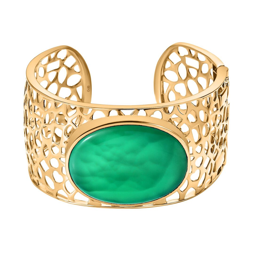 Natural Green Onyx Transformation Bangle