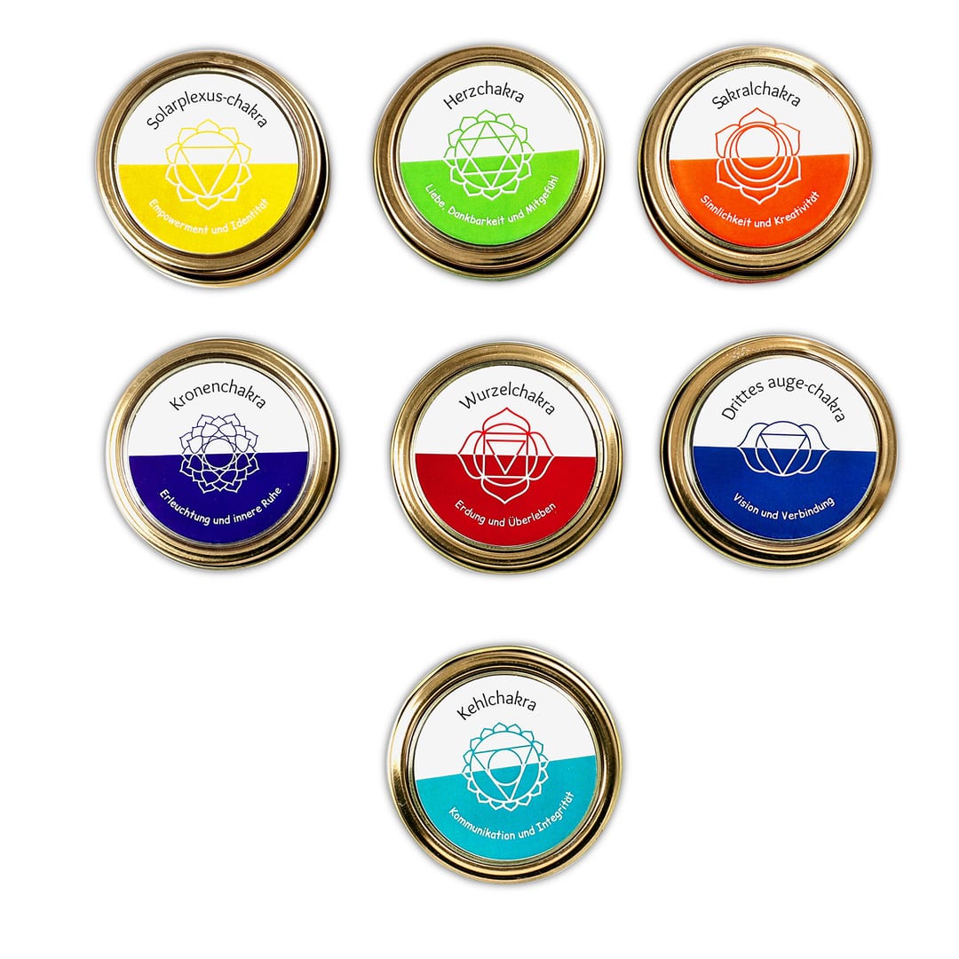 Chakra Crystal 7 Candle Set – Light, Scent, and Energy for Inner Balance