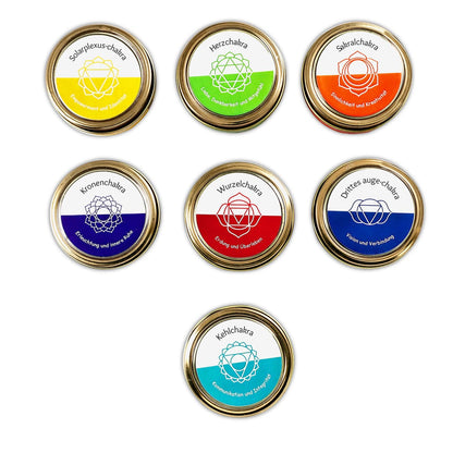 Chakra Crystal 7 Candle Set – Light, Scent, and Energy for Inner Balance