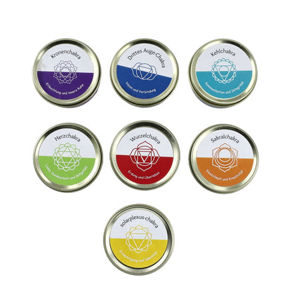 Chakra Crystal 7 Candle Set – Light, Scent, and Energy for Inner Balance