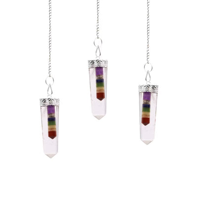 7 Chakra Bounded Thin Point Flat Pendant – Balanced Energy, Elegant Design