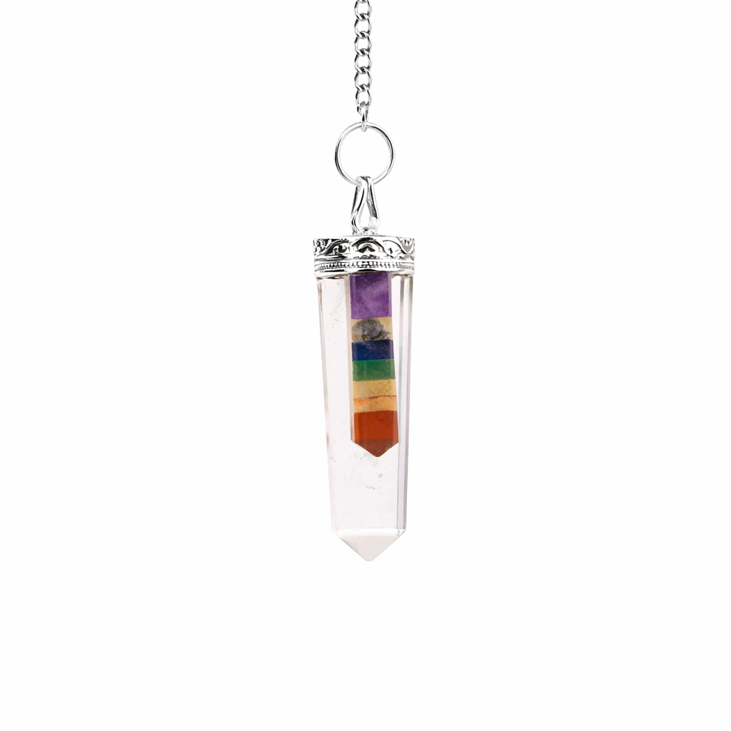 7 Chakra Bounded Thin Point Flat Pendant – Balanced Energy, Elegant Design