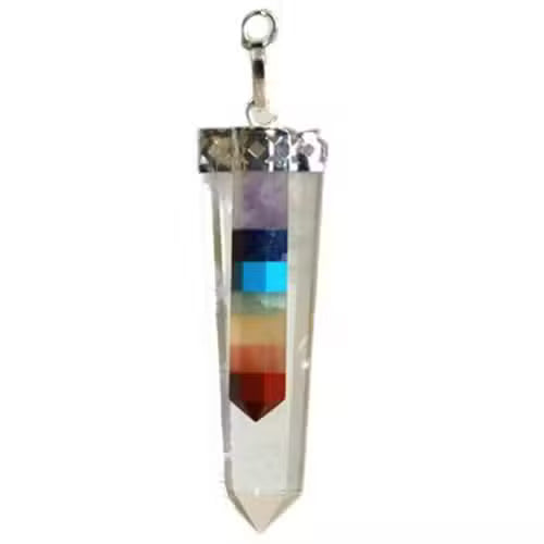 7 Chakra Bounded Thin Point Flat Pendant – Balanced Energy, Elegant Design