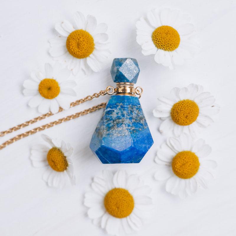 Crystal Perfume Bottle Necklace