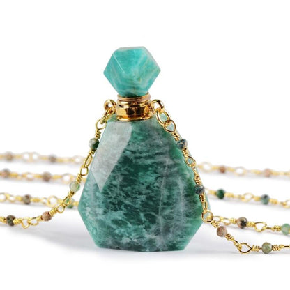 Crystal Perfume Bottle Necklace