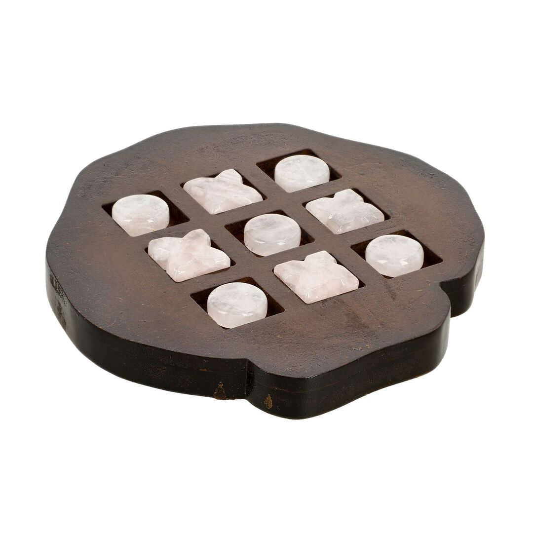 Rose Quartz Tic Tac Toe Set – A Game of Love & Connection