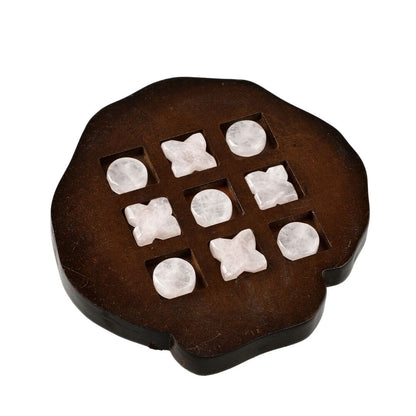 Rose Quartz Tic Tac Toe Set – A Game of Love & Connection