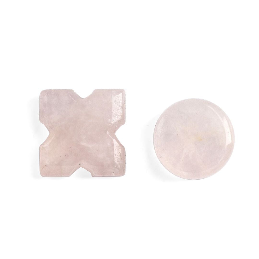 Rose Quartz Tic Tac Toe Set – A Game of Love & Connection