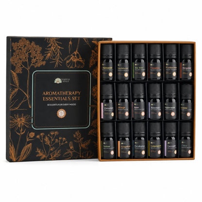 Set aus 18 himmlischen Aromaölen