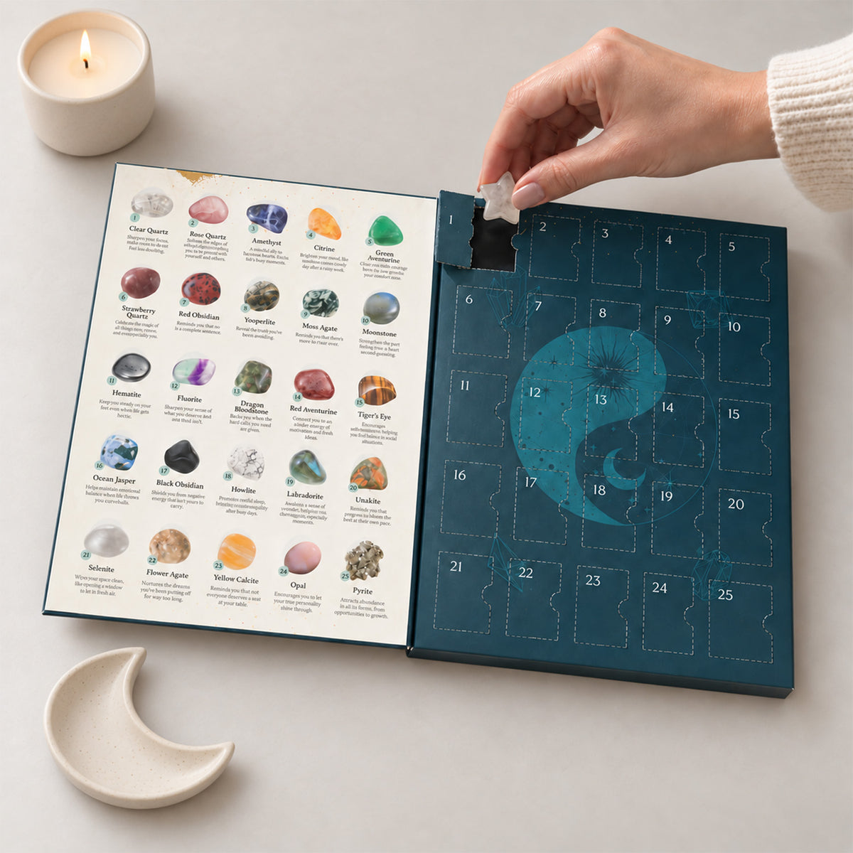 Kristall Adventskalender + GRATIS Kristall-Kartendeck