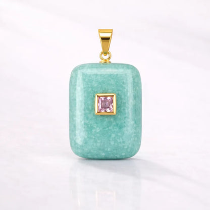 Gold‑Plated Crystal Chakra Pendant — Natural Stone Energy Jewelry