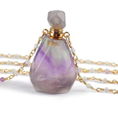 Crystal Perfume Bottle Necklace