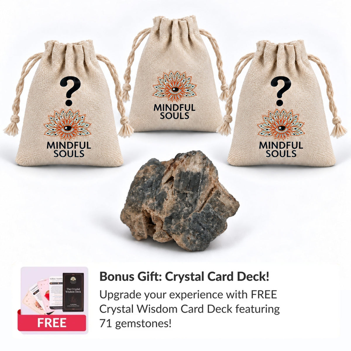 Grandidierit Kristall Überraschungsbeutel + GRATIS Kristallweisheits-Deck