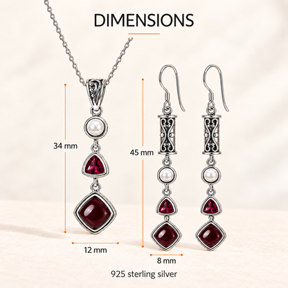 Silver Ruby Set