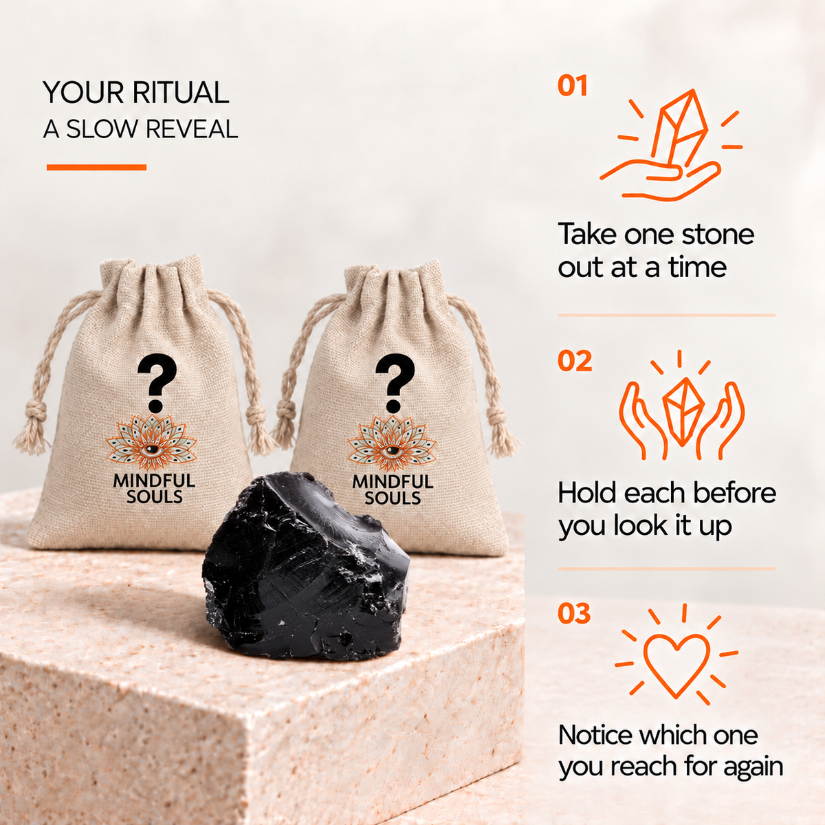 Crystal Mystery Bag – Black Obsidian Empath Shield Edition