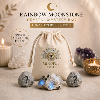 Crystal Mystery Bag - Rainbow Moonstone Lunar Eclipse Edition