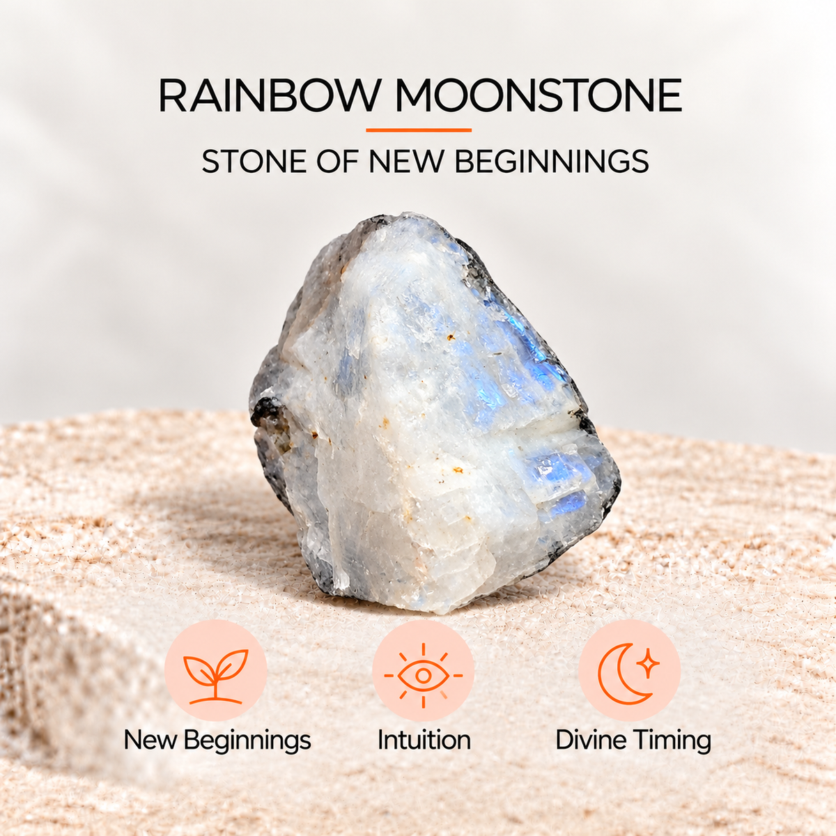 Crystal Mystery Bag - Rainbow Moonstone + FREE Digital Lunar Guide 2027