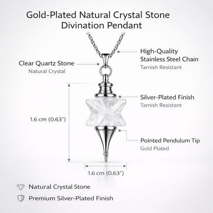 Natural Crystal Stone Divination Pendant — Unlock Your Inner Wisdom