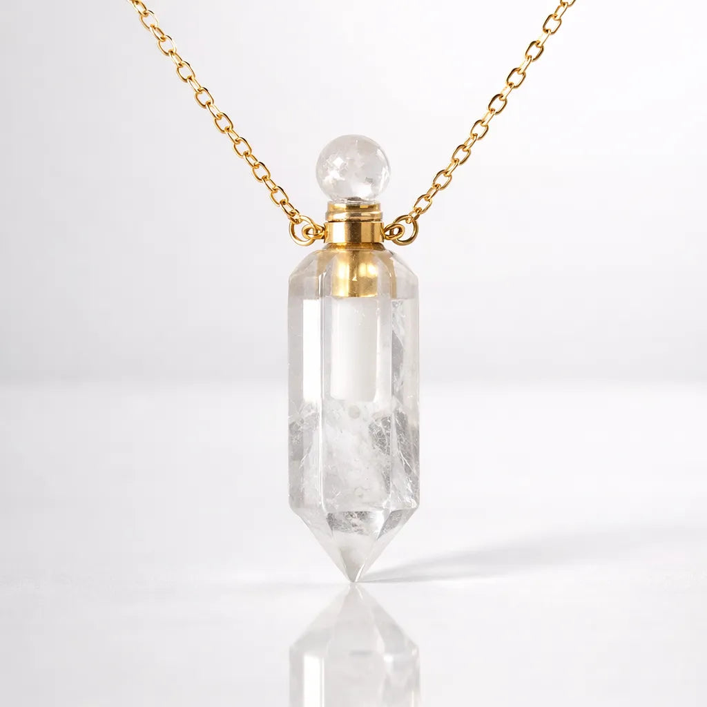 Natural Carved Stone Perfume Bottles — Infuse Your Scent with Healing Energy