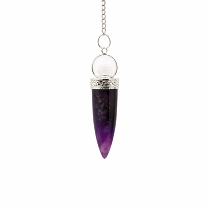 Cone & Silver Ring Pendulum – Assorted Gemstones