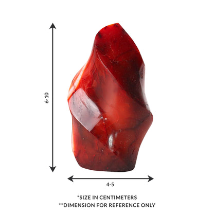 Carnelian Flame Crystal Point