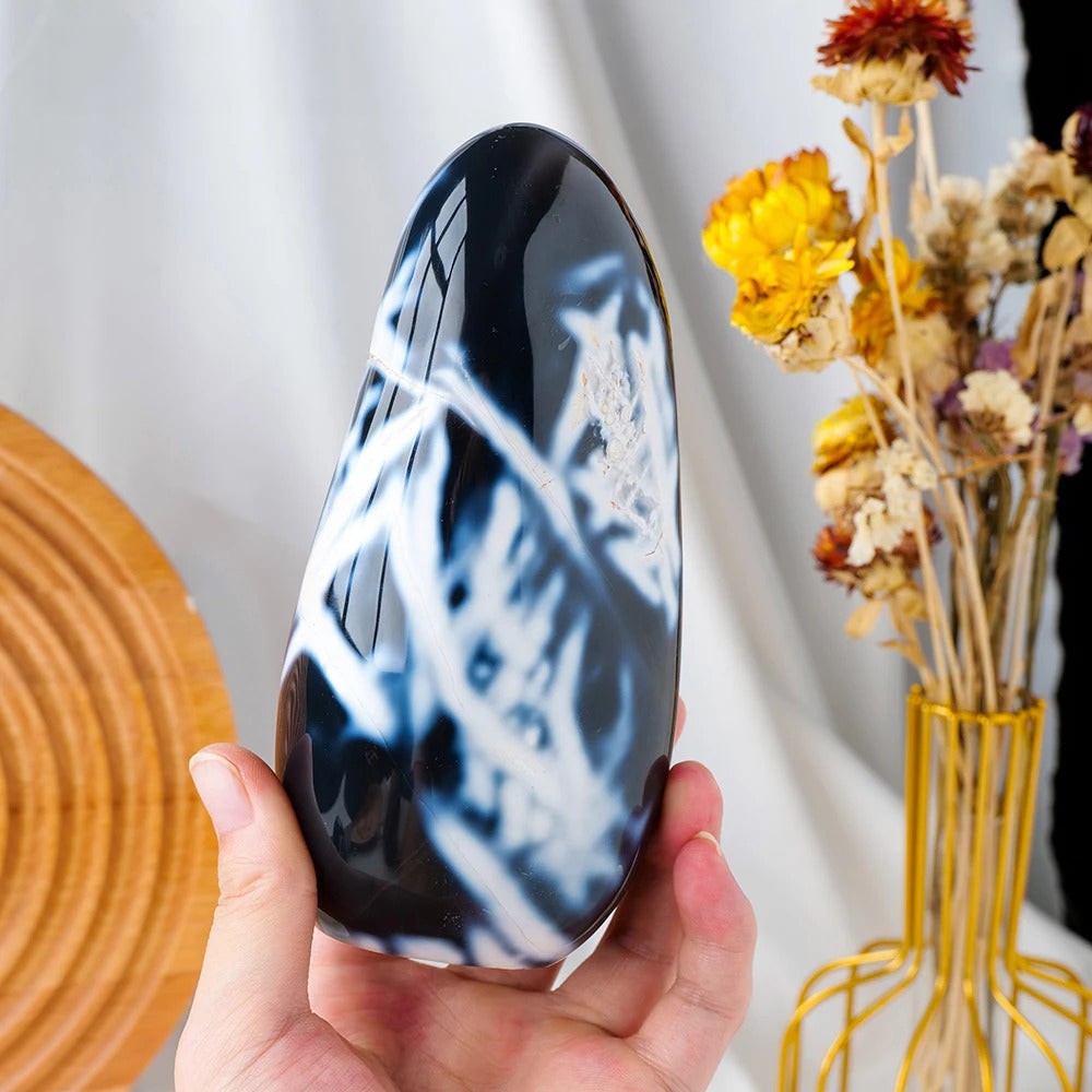Agate Fleur Forme Libre