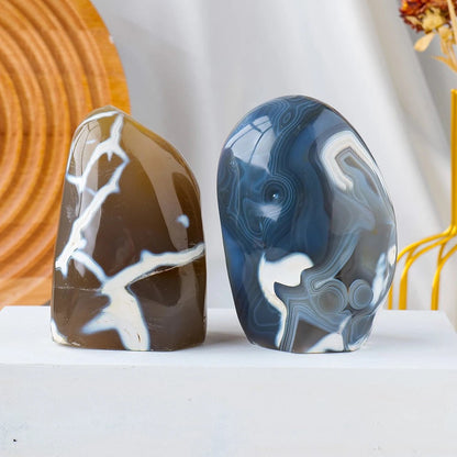 Agate Fleur Forme Libre