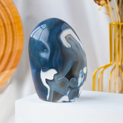 Agate Fleur Forme Libre