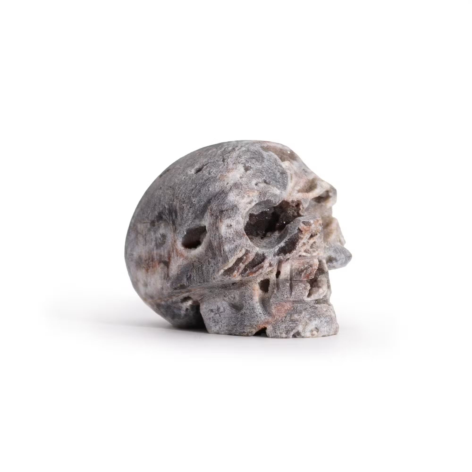 Calcite Geode Carved Skull – Unique Energy & Symbolic Power