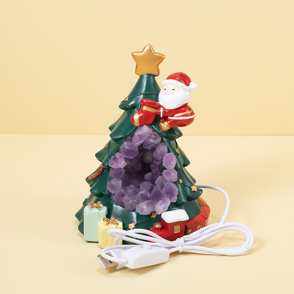 Amethyst Weihnachtsbaum Nachtlicht 