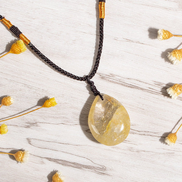 Sun-kissed Citrine Crystal Necklace