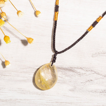 Sun-kissed Citrine Crystal Necklace