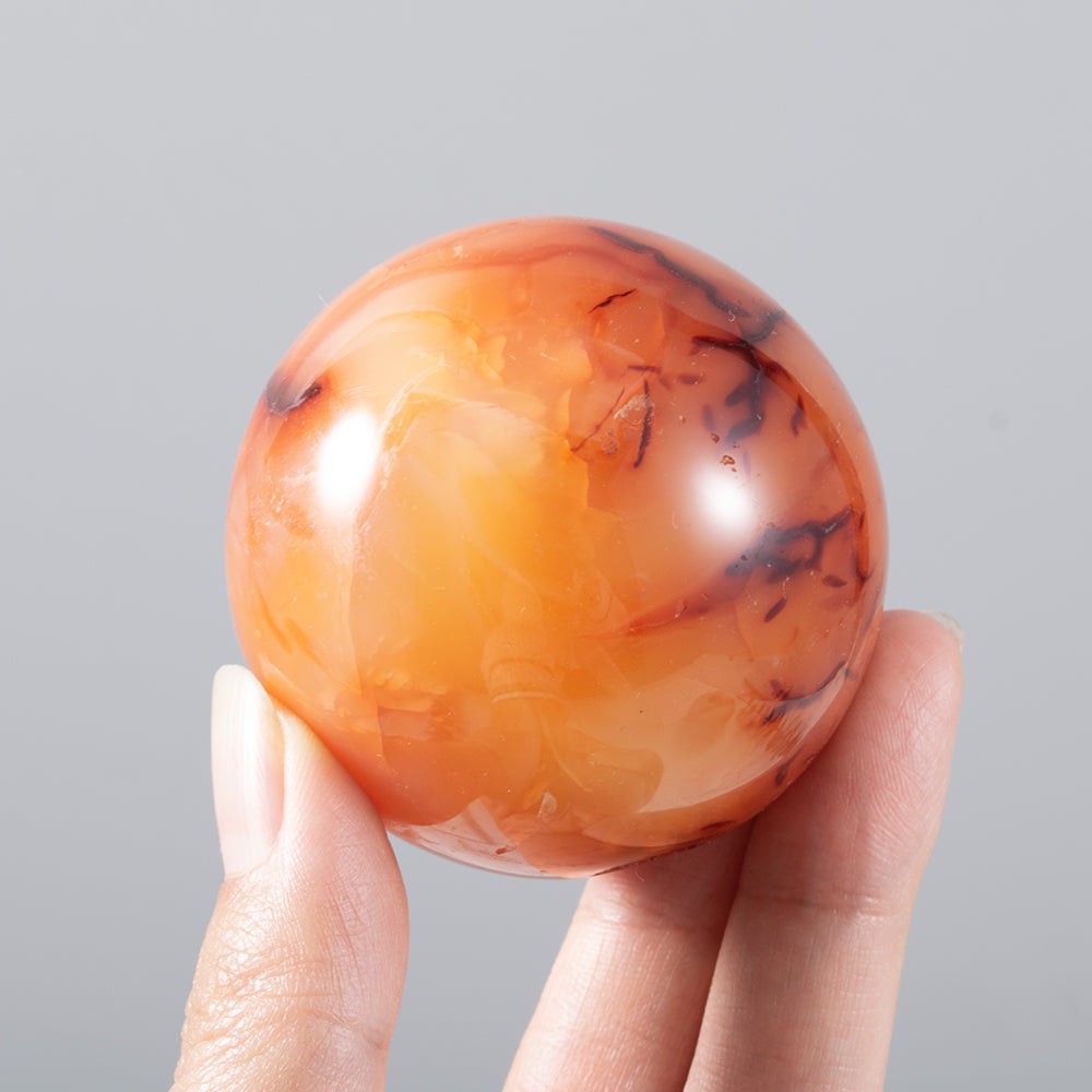 Natural Carnelian Stone Sphere