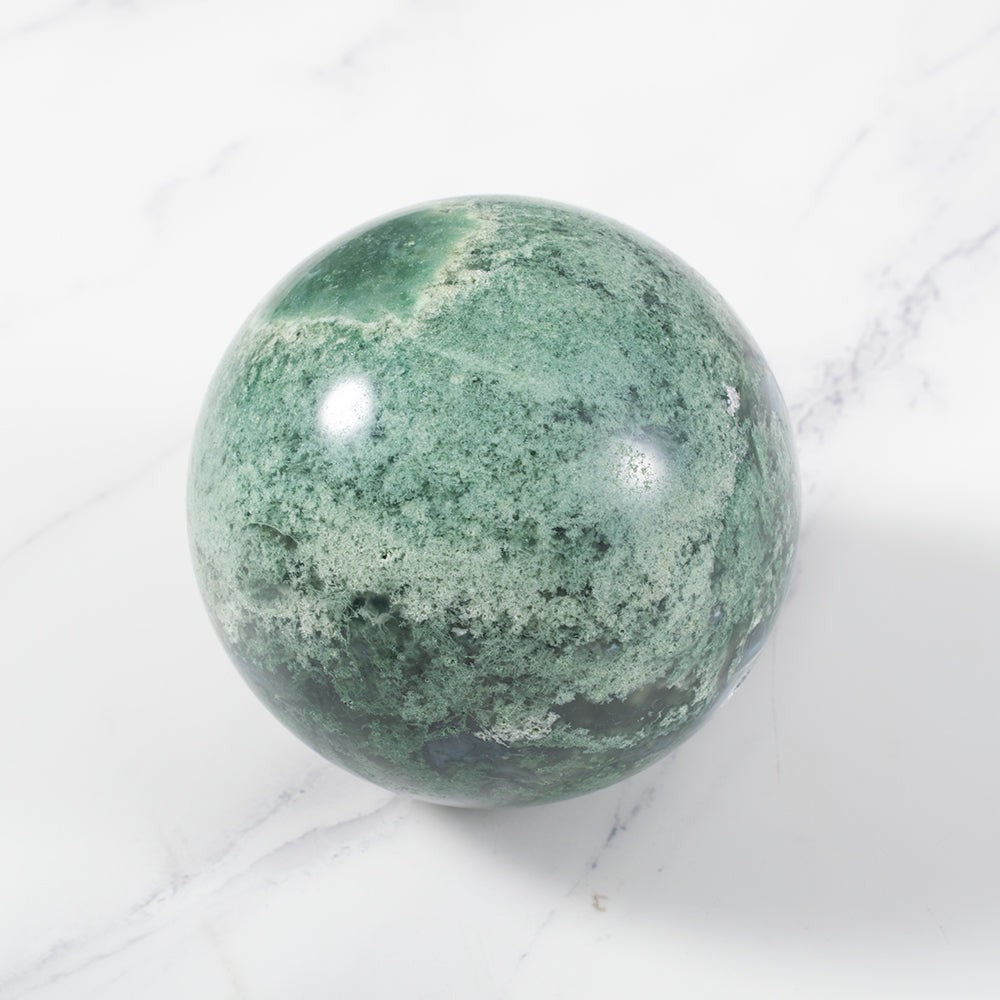 Sphère d'agate mousse verte