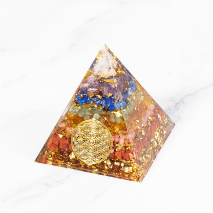 Seven Chakra Energy Orgone Pyramid