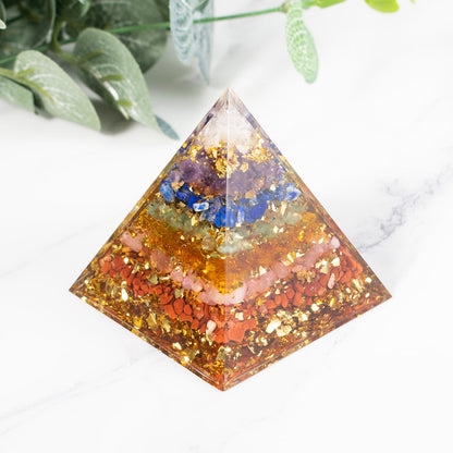 Seven Chakra Energy Orgone Pyramid