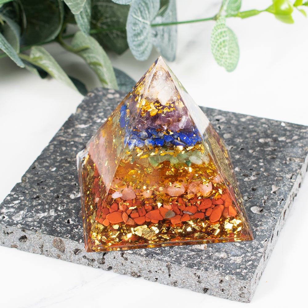 Seven Chakra Energy Orgone Pyramid
