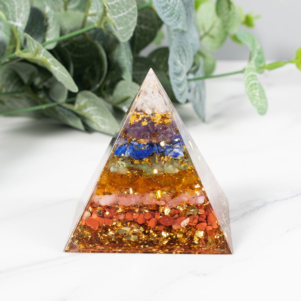Seven Chakra Energy Orgone Pyramid