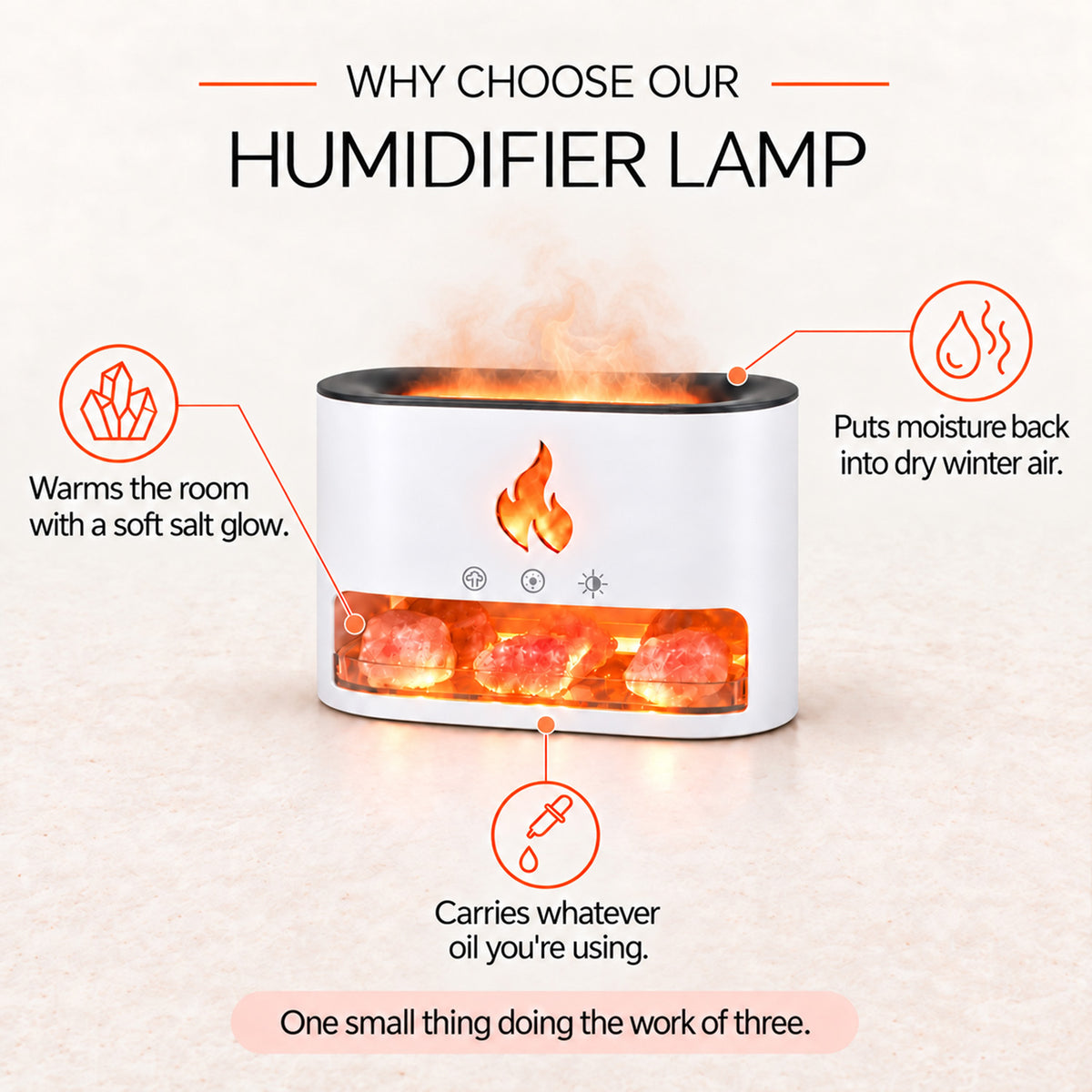 Himalaya-Salz-Kamin-Luftbefeuchterlampe