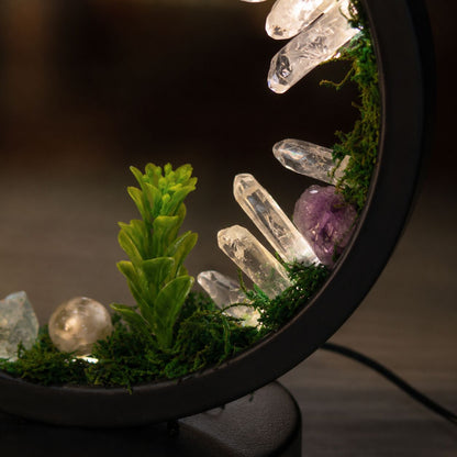 Natürliche Quarzwald-LED-Lampe